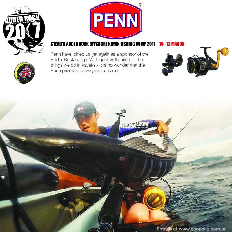 Penn a Sponsor of the 2017 Stealth Adder Rock comp.