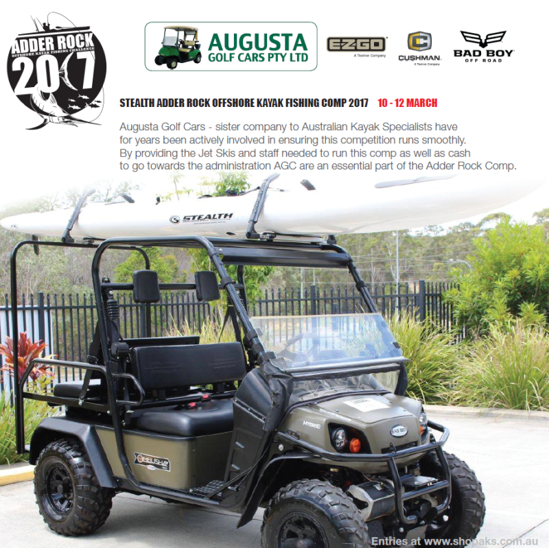Seat Emporium and Augusta Golf Cars Sponsorship of Adder Rock 2107