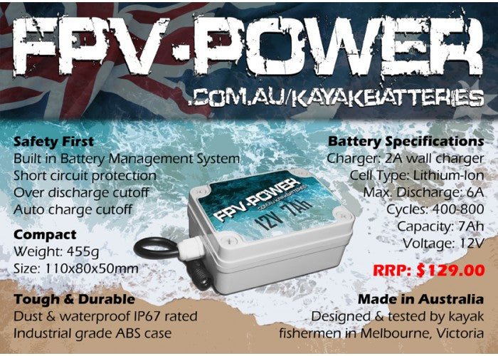 FPV Power Lithium Kayak Battery - 7 ah